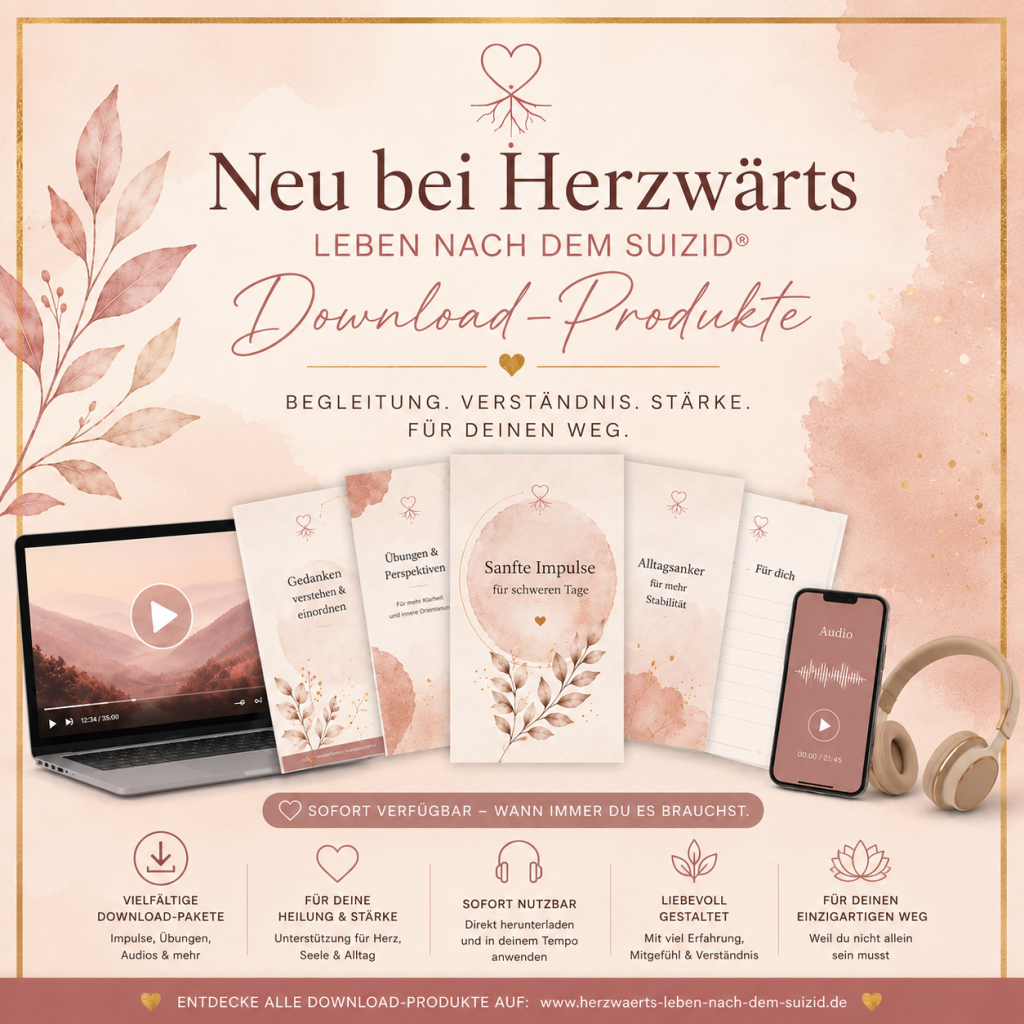 Produktbild für die Herzwärts-Download-Pakete mit digitalen Begleitmaterialien wie PDFs, Videos, Audios und ergänzenden Inhalten.